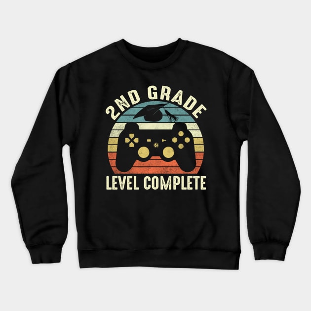 2nd Grade Level Complete Funny Gamer Shirt Last Day of School 2020 Graduation Crewneck Sweatshirt by FONSbually